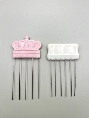 VTG Kurtell Glamourlift Crown Hair Pick Comb Lot Metal Prong Styling Tools MCM
